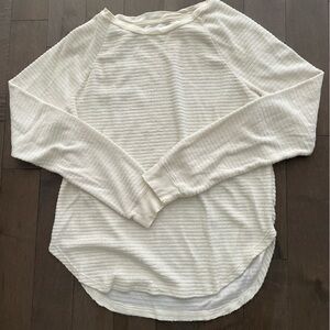 Marine Layer Off-White Ribbed Top